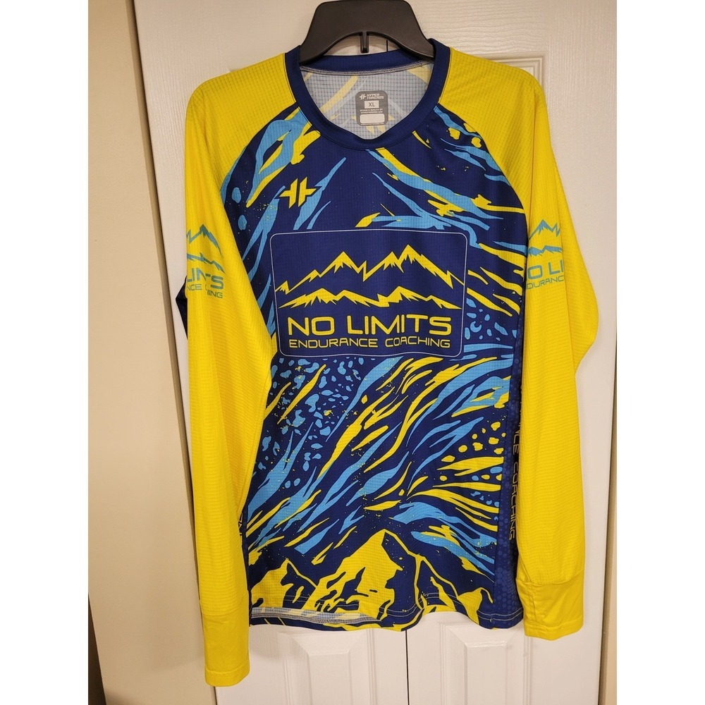 Hyperthreads Mens Shirt No Limits Endurance Biking  Long Sleeve‎ Size XL